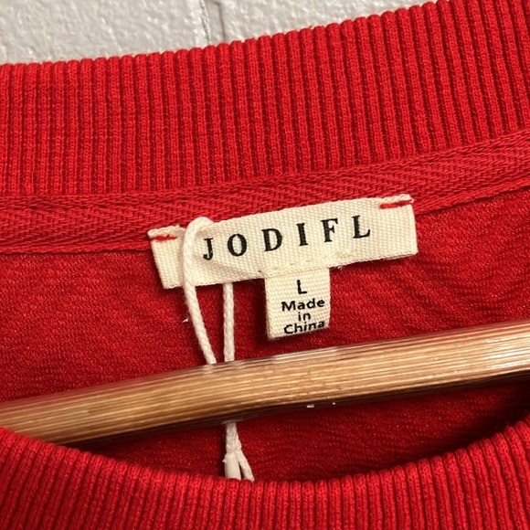 JODIFL Vibrant Red Textured Dress Large New with Tags - Picture 4 of 15